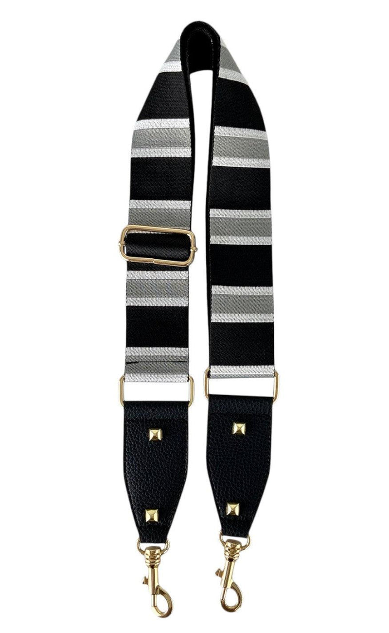 Black Colour Bagstrap - Björk Striped - Black