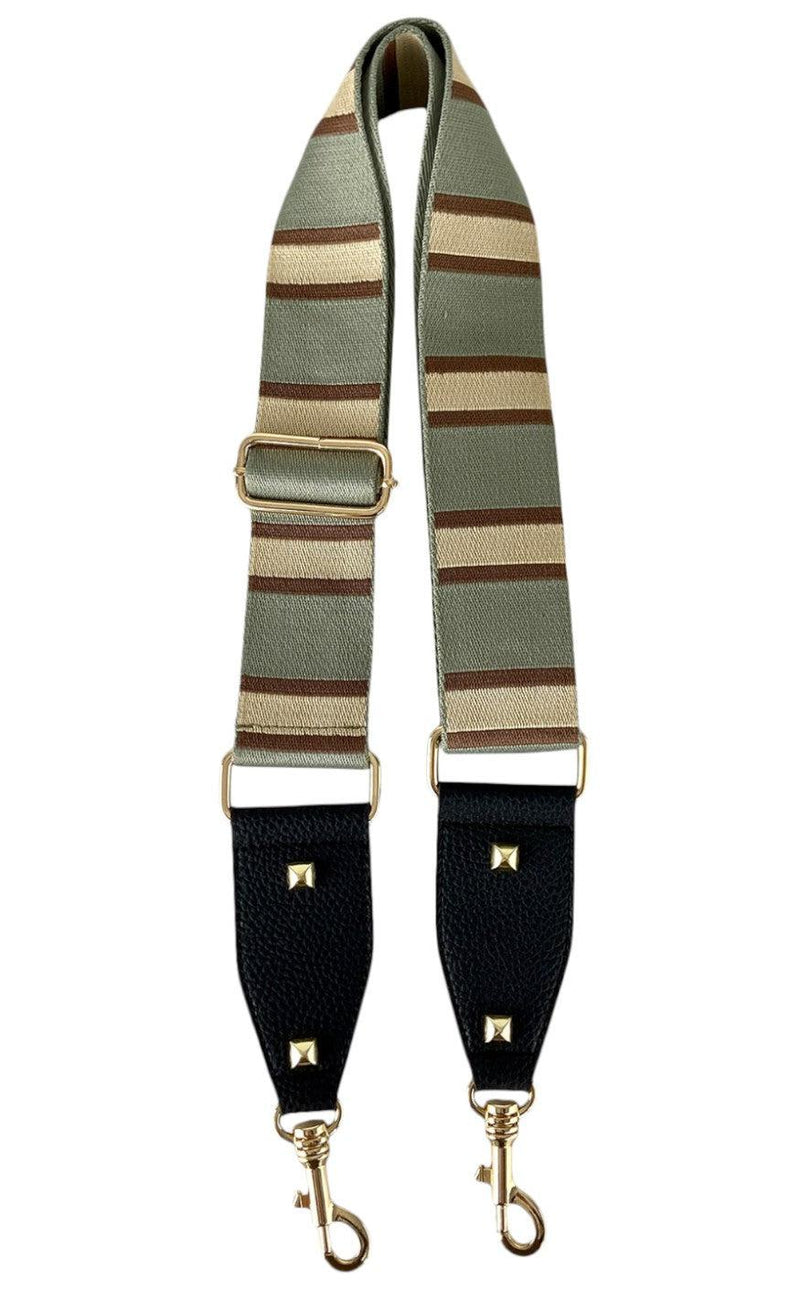 Black Colour Bagstrap - Björk Striped - Mint