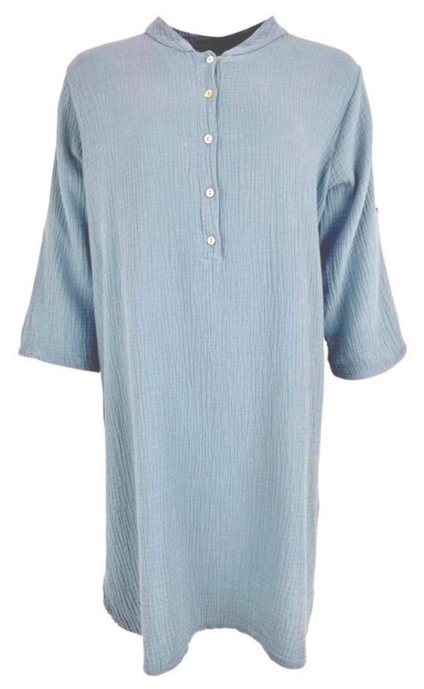Black Colour Bluse - Dune Long - Lt. Blue