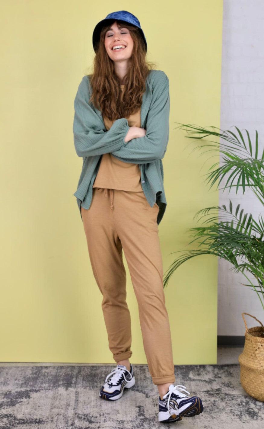 Black Colour Bluse - Dune Puff - Lt. Green