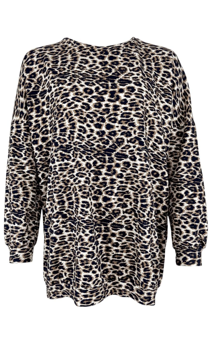 Black Colour Bluse - Eden Sweat - Leopard