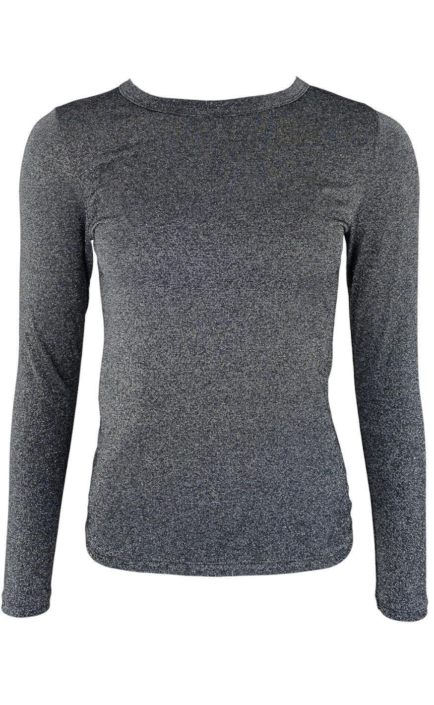 Black Colour Bluse - Faye - Black / Silver