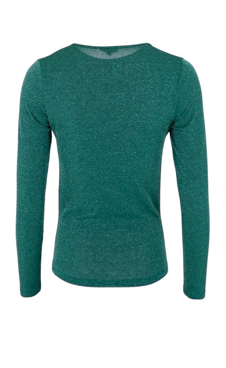 Black Colour Bluse - Faye - Dark Green