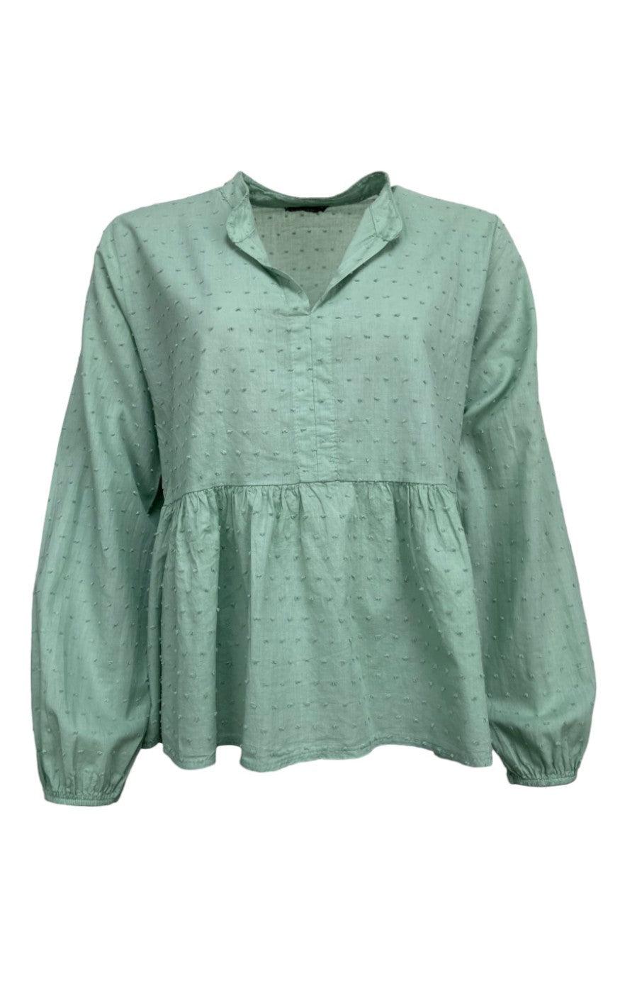 Black Colour Bluse - Frigg Cotton - Mint