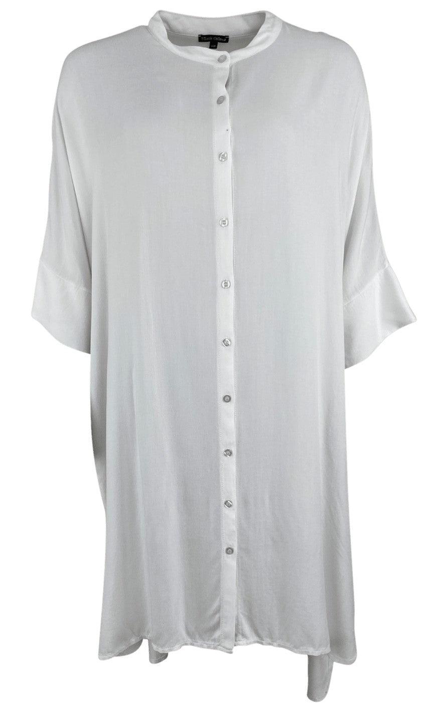 Black Colour Bluse - Isolde Oversized - White