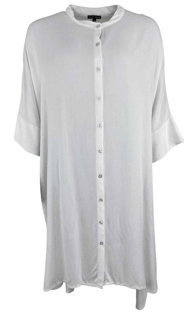 Black Colour Bluse - Isolde Oversized - White