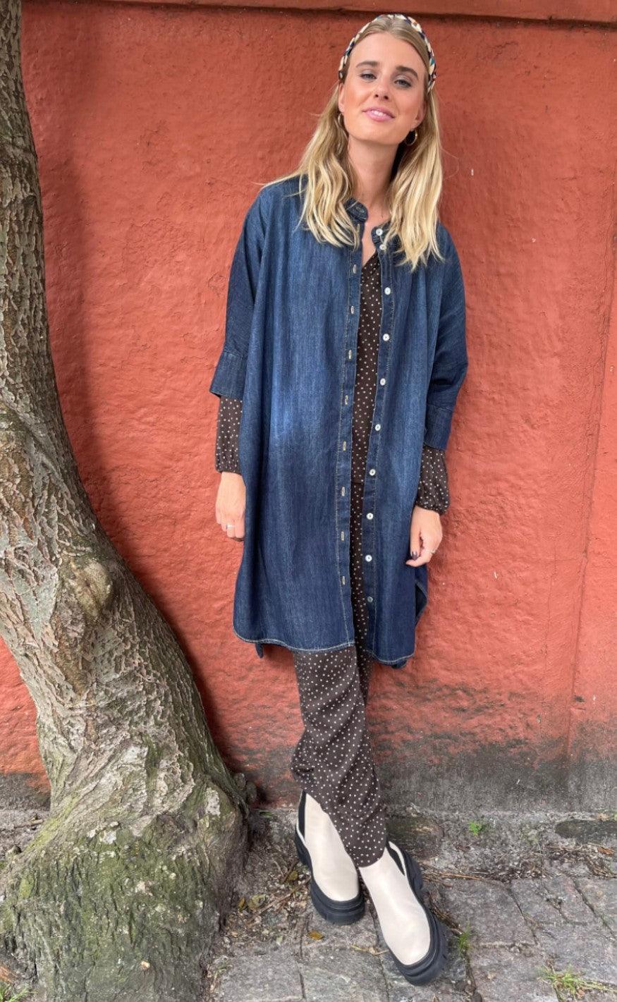 Black Colour Bluse - Iva - Dark Denim