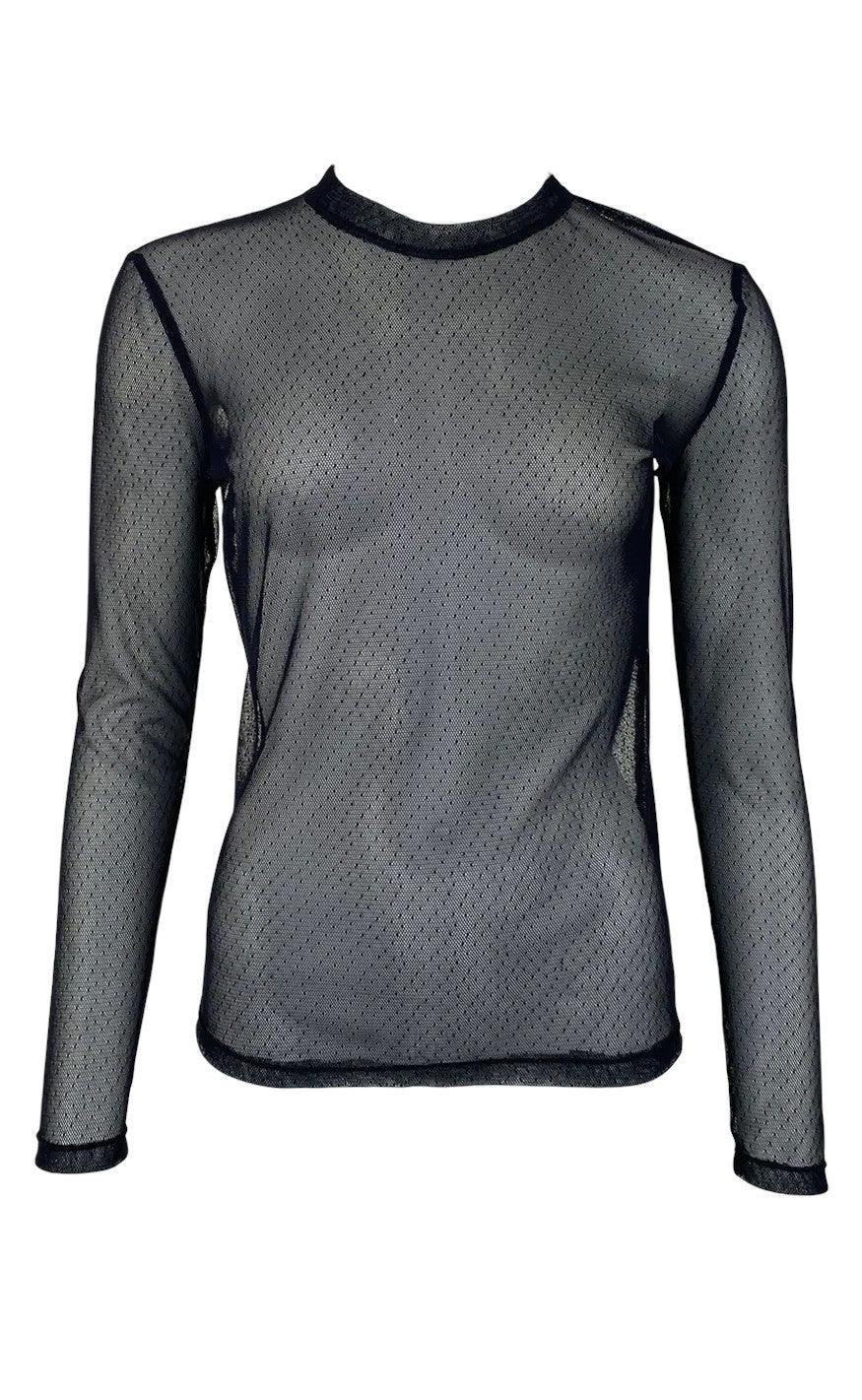 Black Colour Bluse - Lucca Mesh Loose - Black