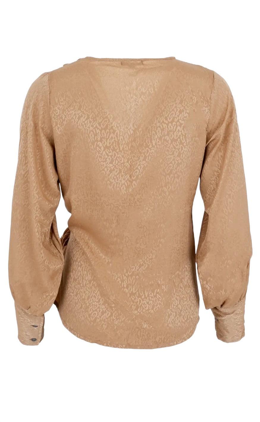 Black Colour Bluse - Luna Kay - Gold Caramel