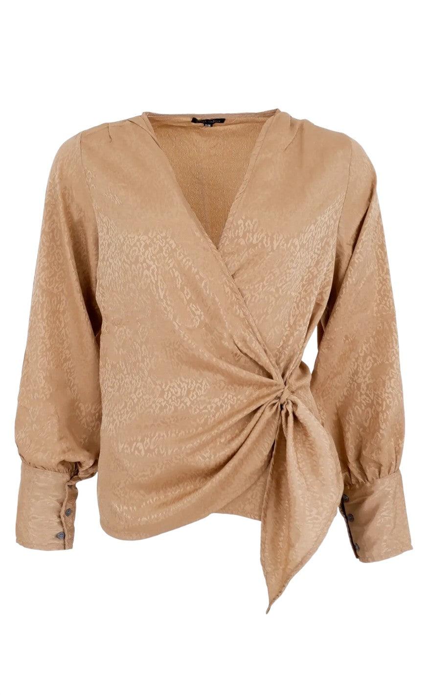 Black Colour Bluse - Luna Kay - Gold Caramel