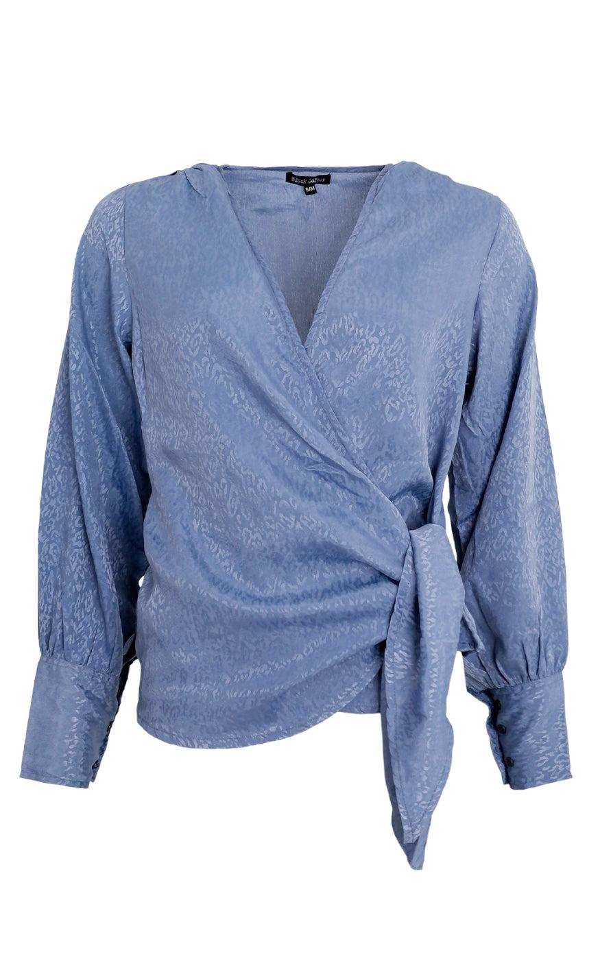 Black Colour Bluse - Luna Wrap - Sky Leo