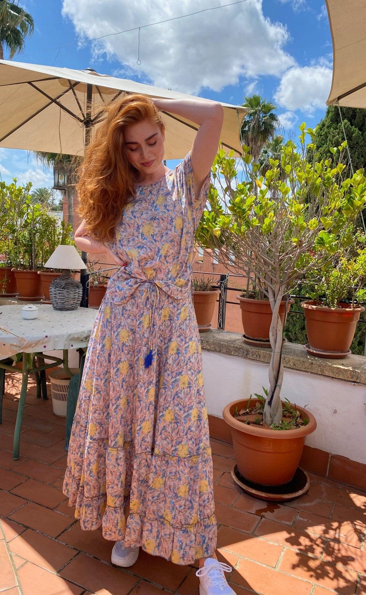 Black Colour Bluse - Luna s/s - Pastel Blue