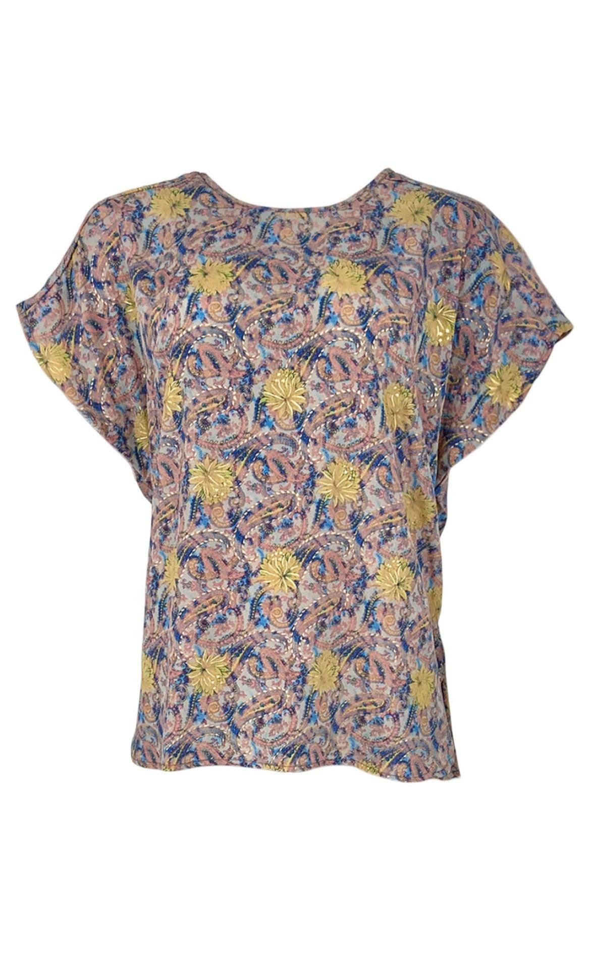 Black Colour Bluse - Luna s/s - Pastel Blue