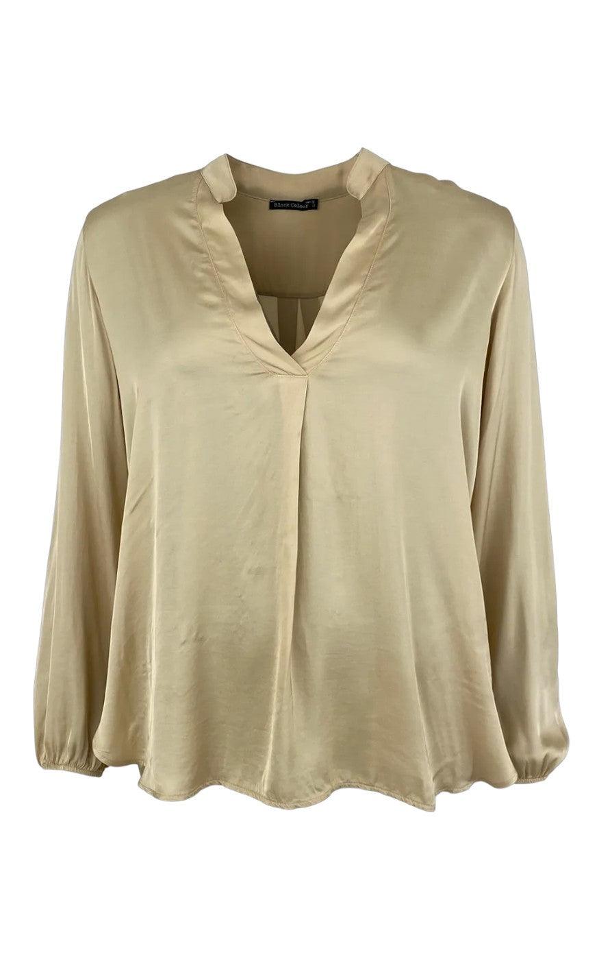 Black Colour Bluse - Vibella - Champagne