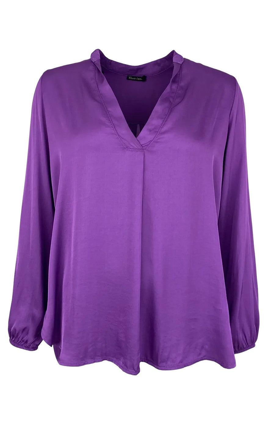 Black Colour Bluse - Vibella - Lavender