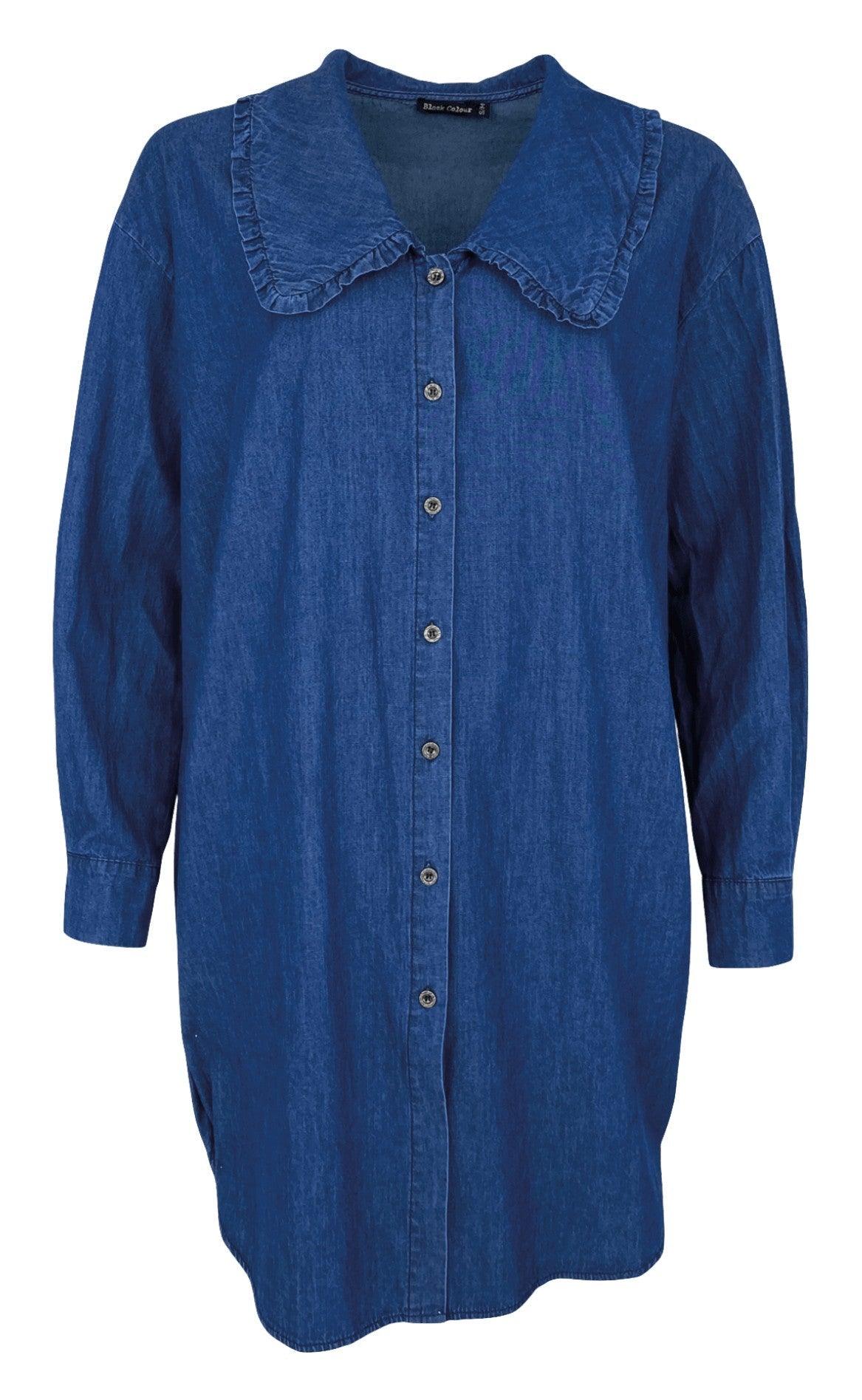 Black Colour Bluse - Virginia - Blue Denim