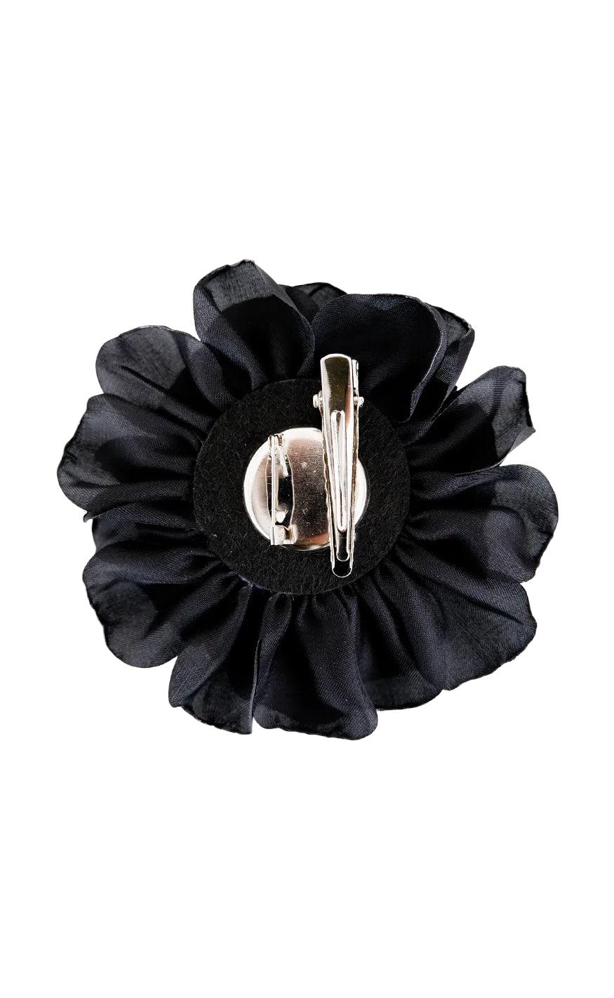 Black Colour Broche - Fiora - Black