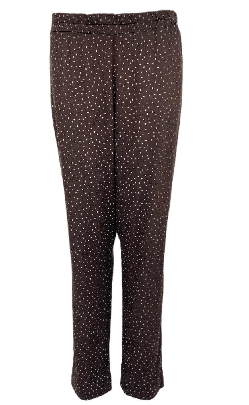 Black Colour Bukser - Bianca Dot - Coffee Dot