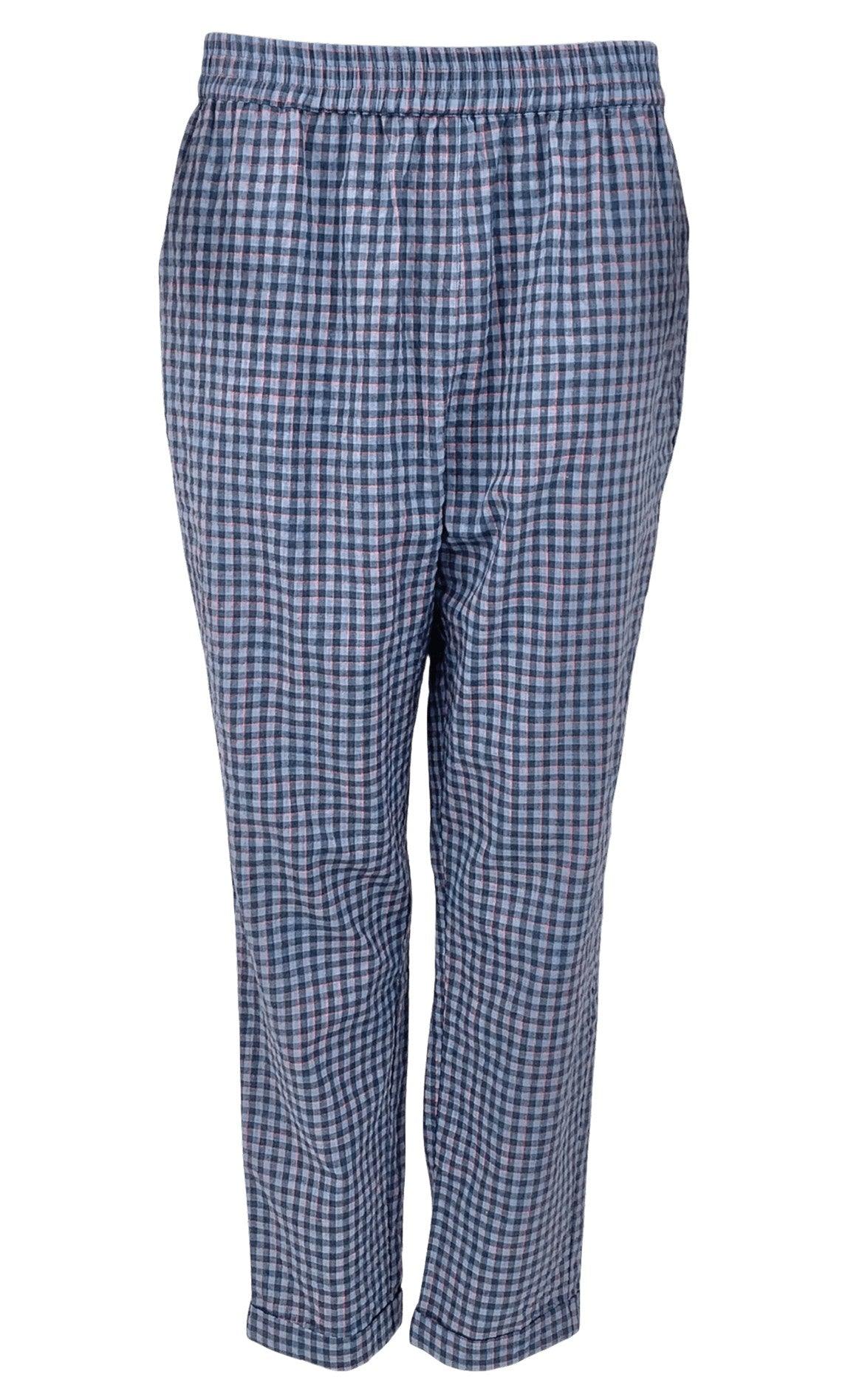 Black Colour Bukser - Ester Chekered - Blue Check