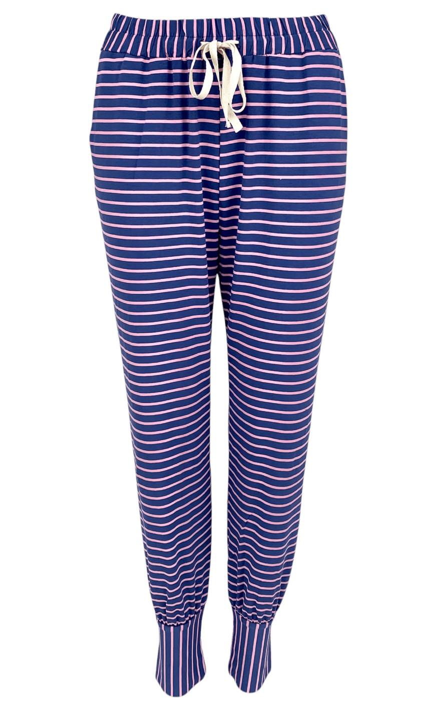 Black Colour Bukser - Polly Jersey Striped - Jeans