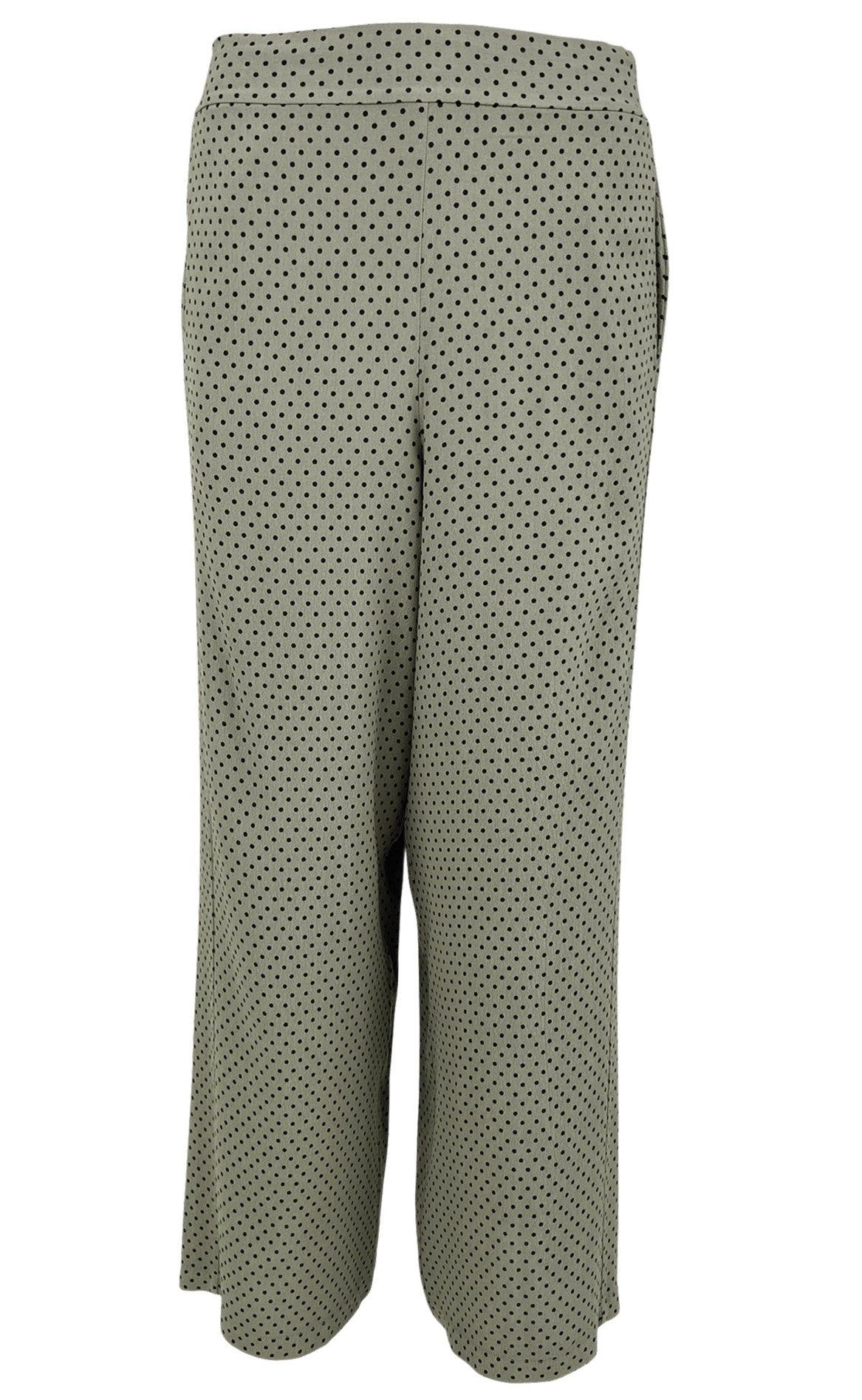 Black Colour Bukser - Sophy Dotted - Olive