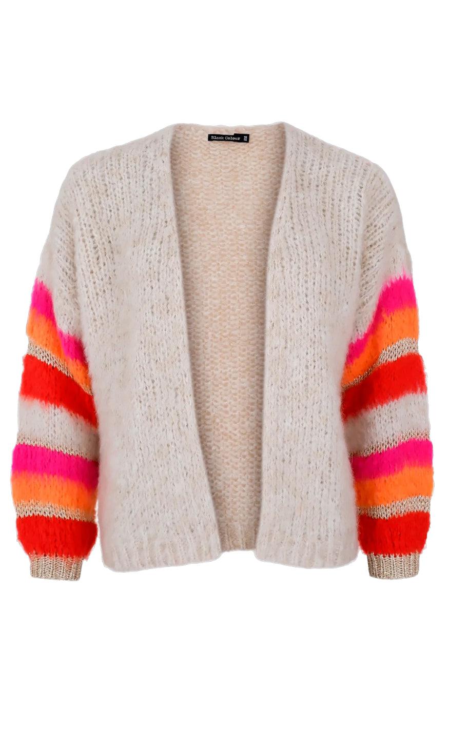 Black Colour Cardigan - Divine - Natural Pink