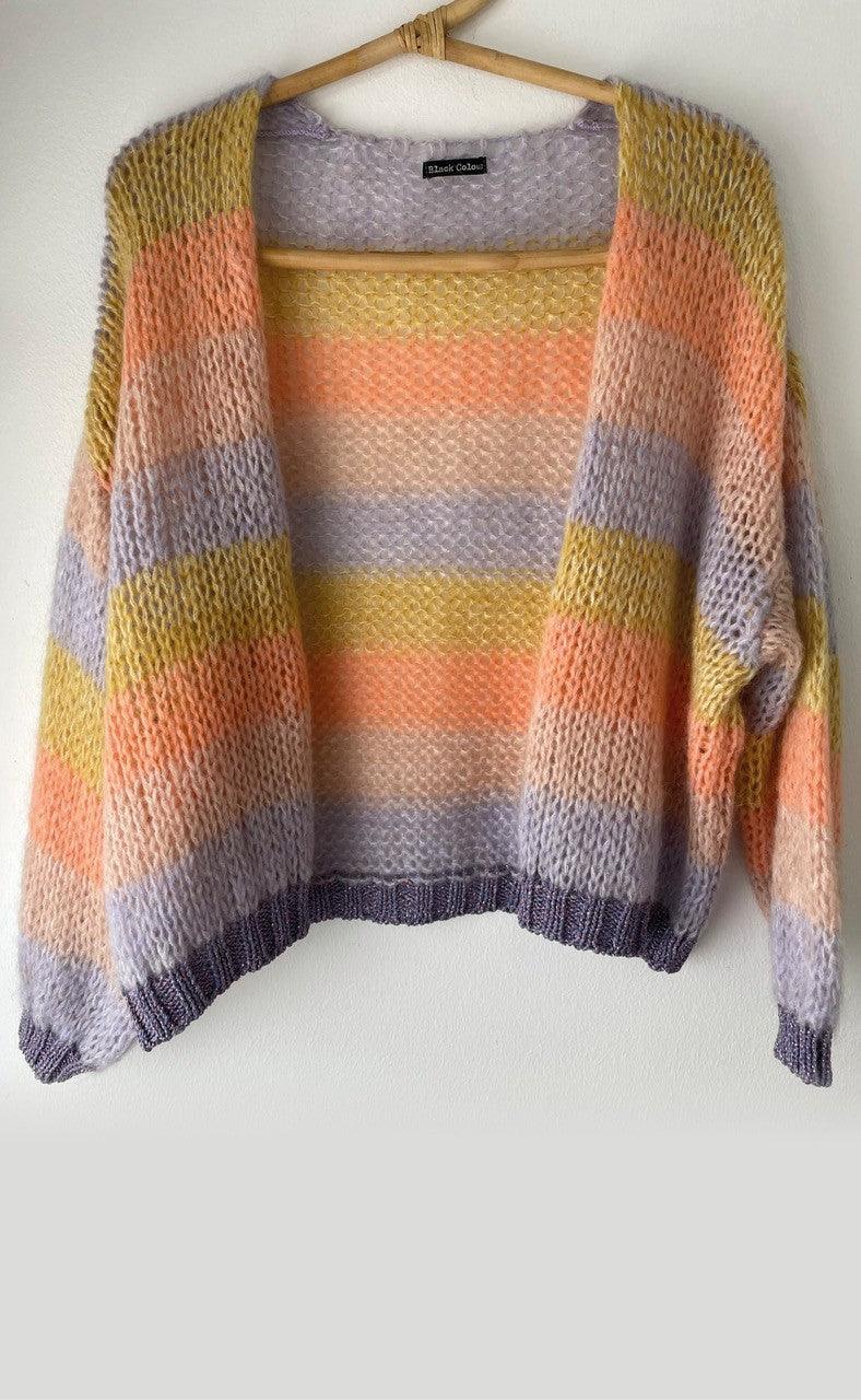 Black Colour Cardigan - Filuca - Peach