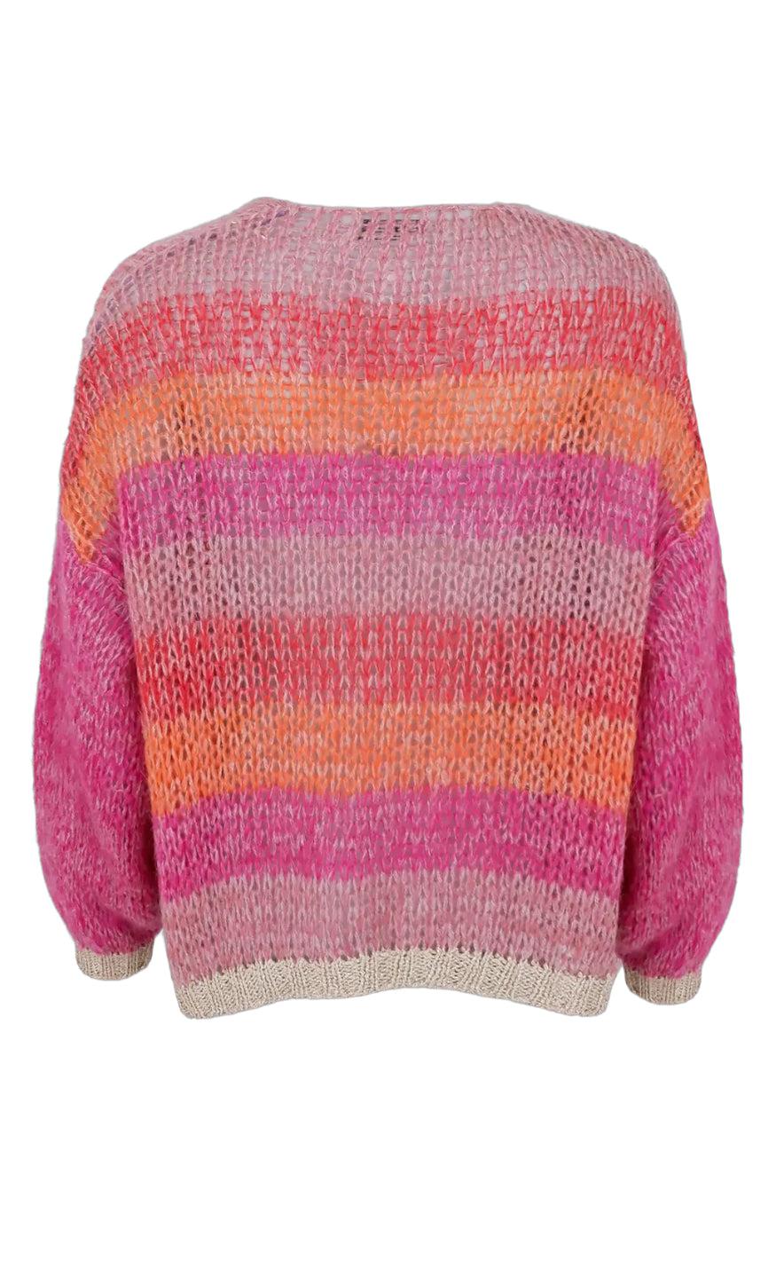 Black Colour Cardigan - Filuca - Pink