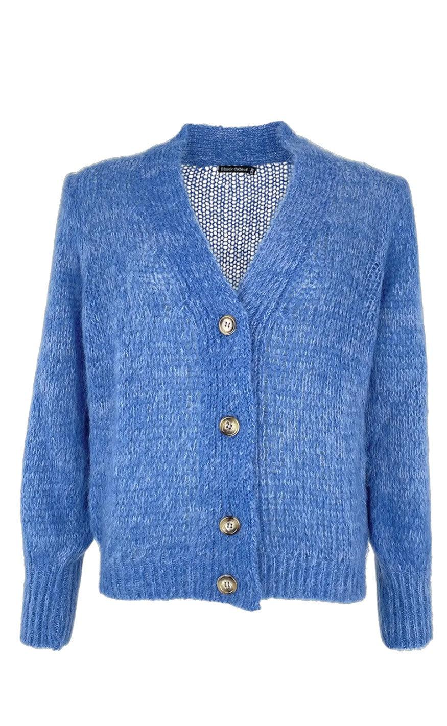 Black Colour Cardigan - Simona - Blue