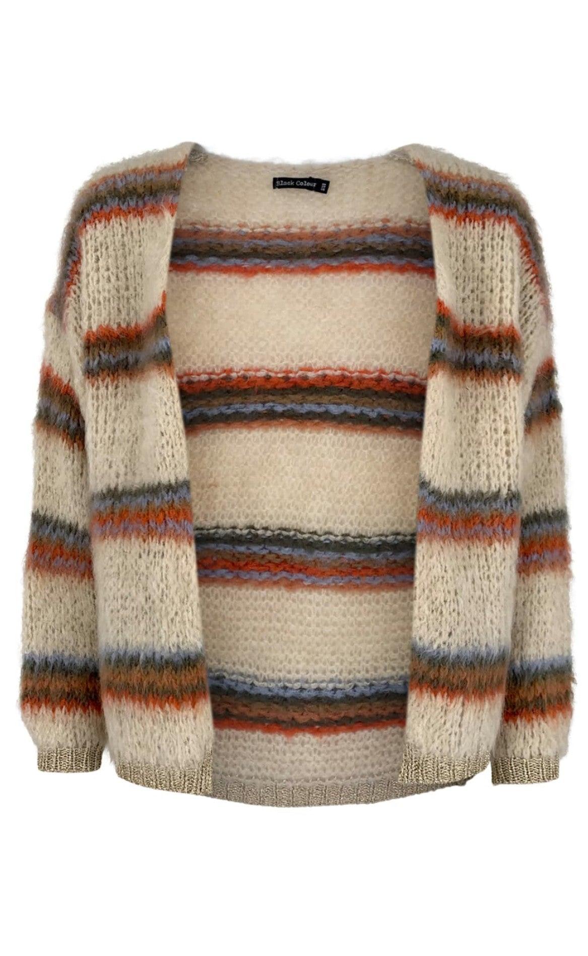 Black Colour Cardigan - Tailor Brushed - Warm Beige