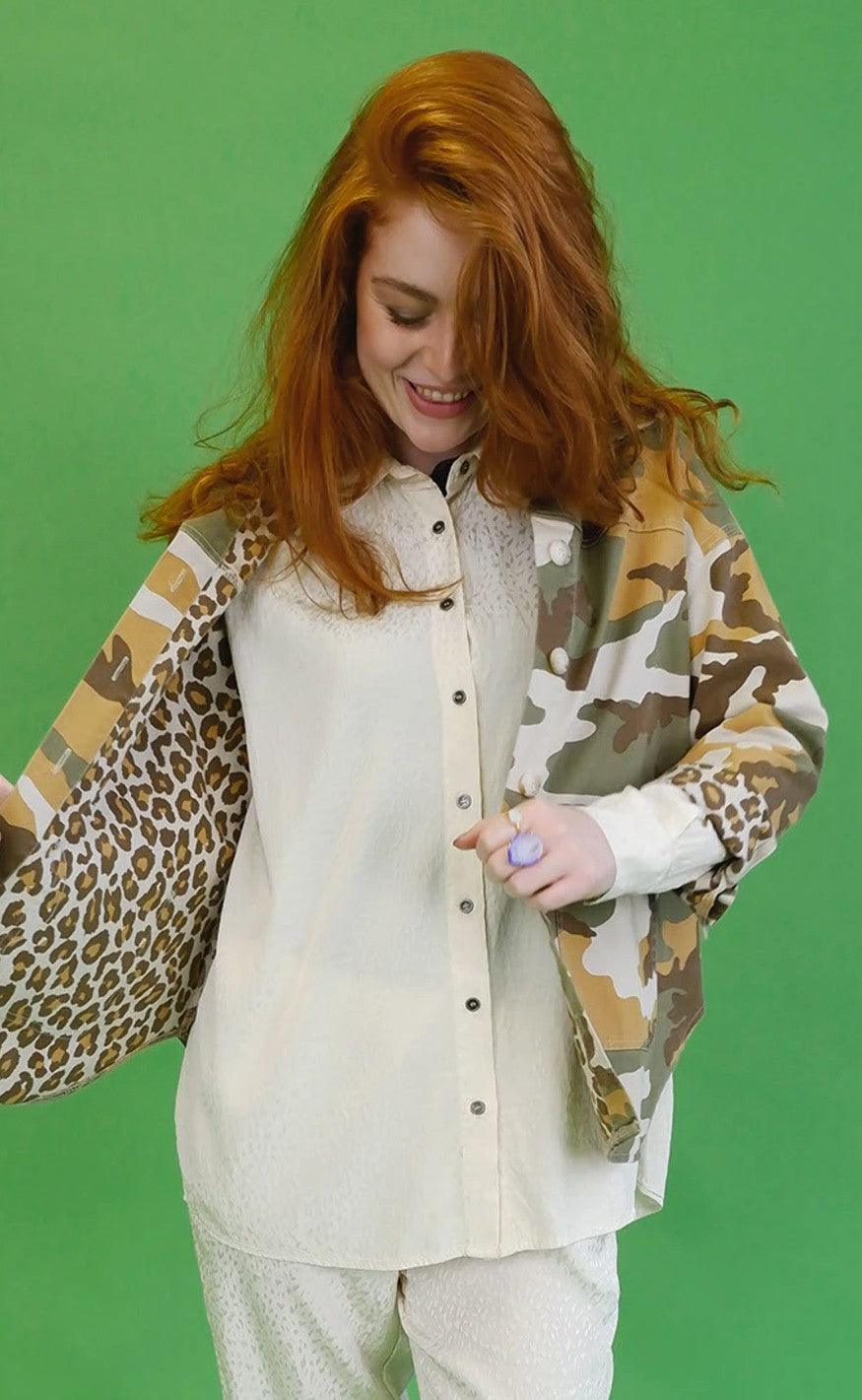 Black Colour Jakke - Amy - Khaki