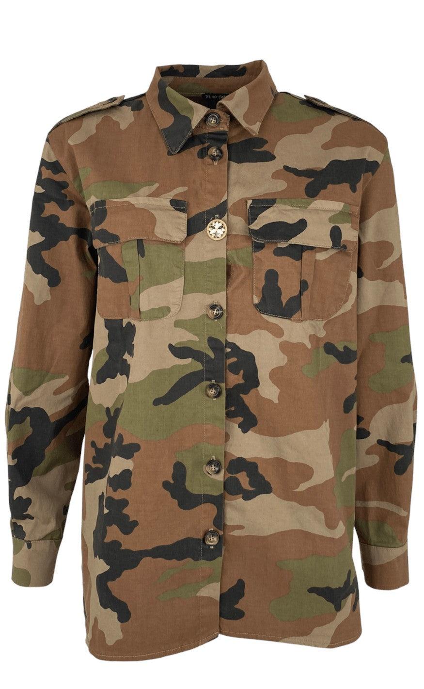 Black Colour Jakke - Angie Camouflage - Army