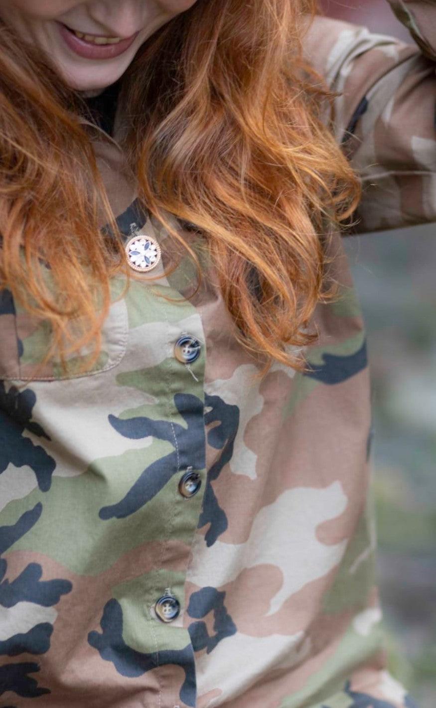 Black Colour Jakke - Angie Camouflage - Army