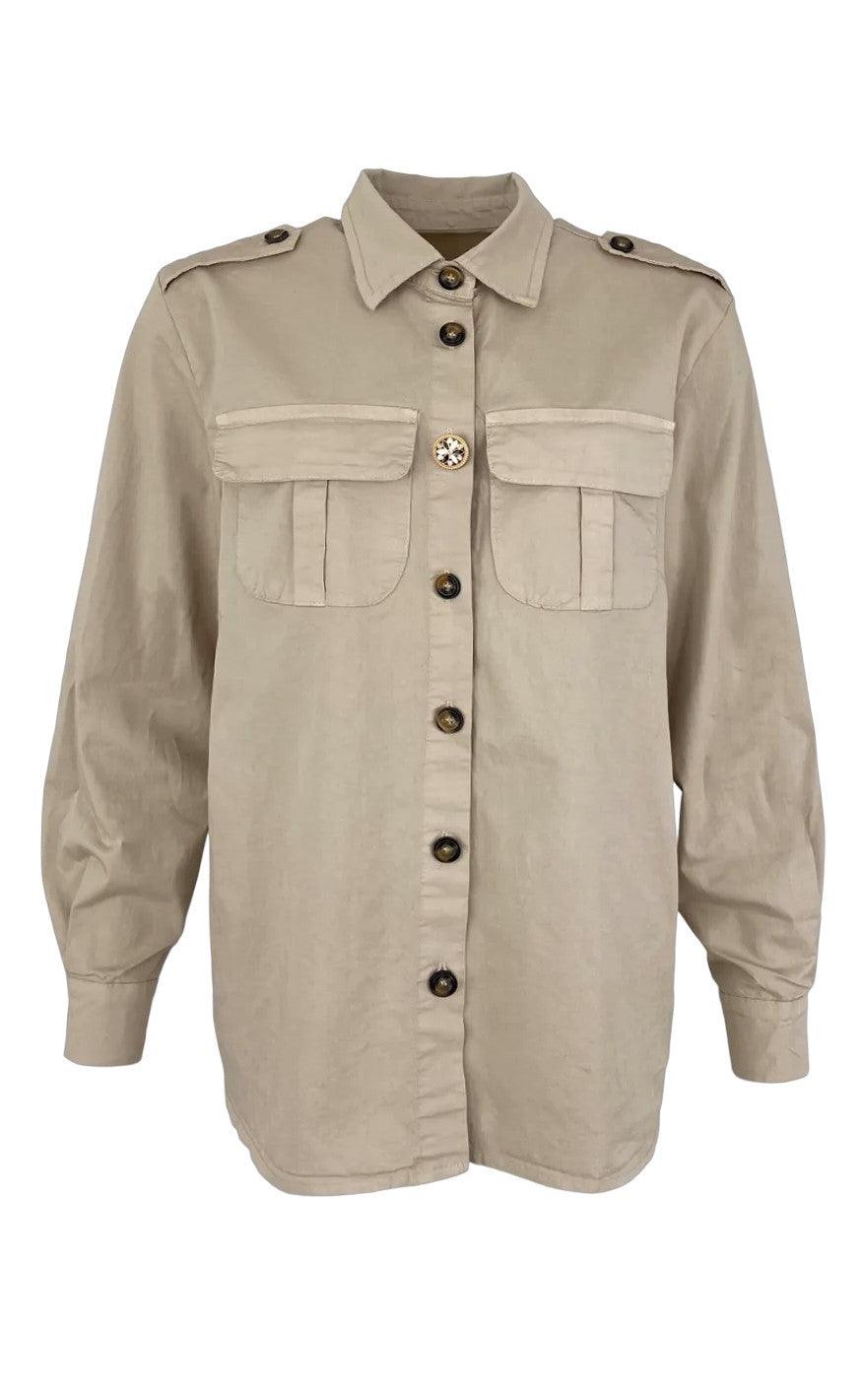 Black Colour Jakke - Angie - Khaki