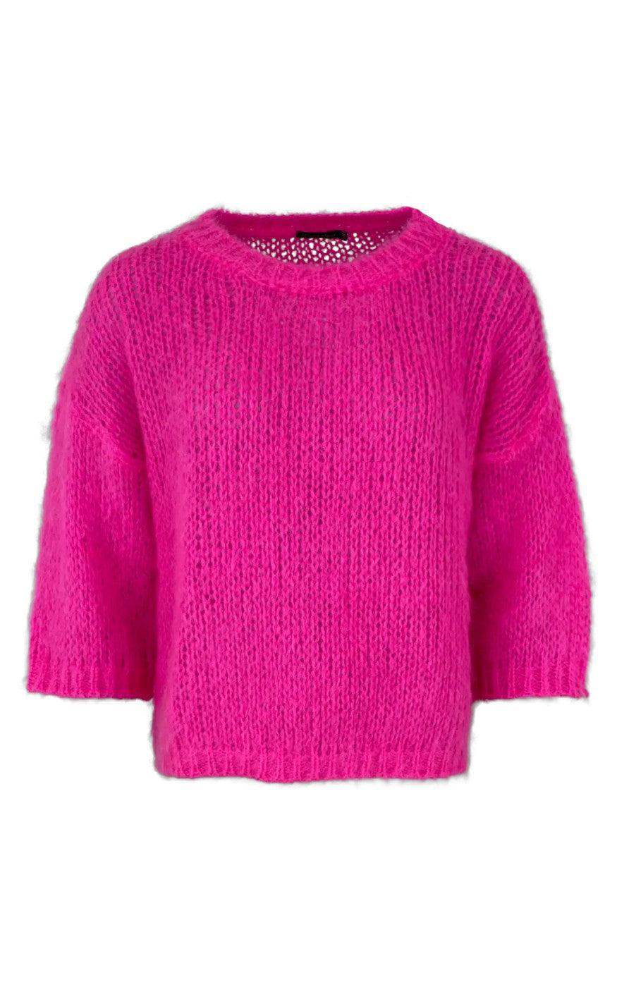 Black Colour Jumper - Casey - pink neon