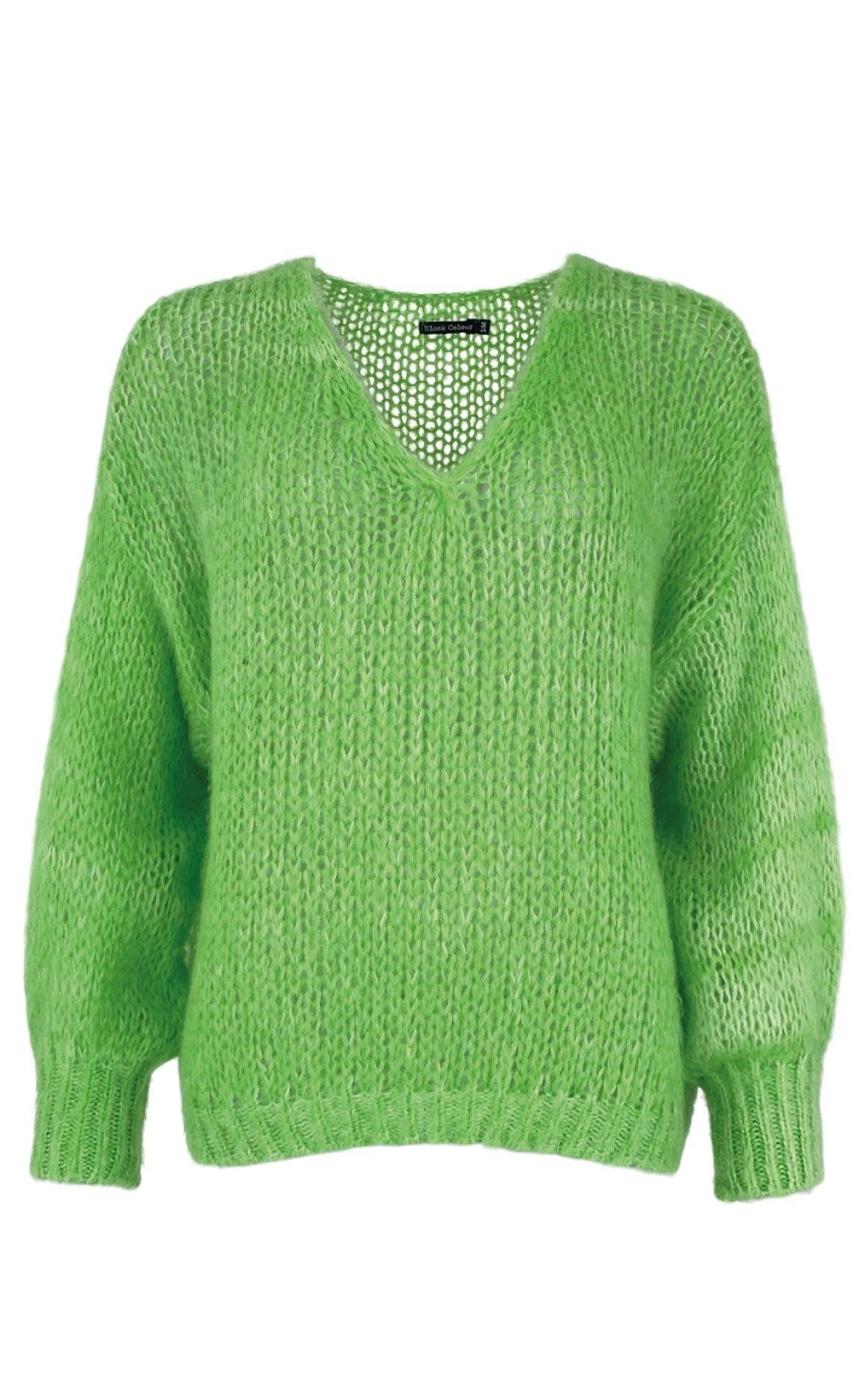 Black Colour Jumper - Simona - Apple