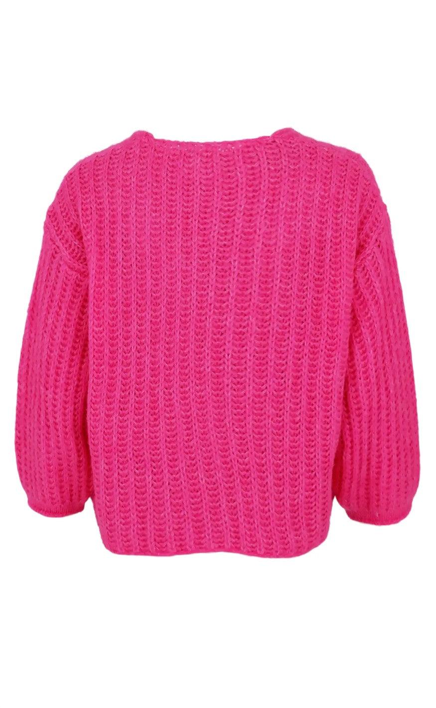 Black Colour Jumper - Tia - Pink