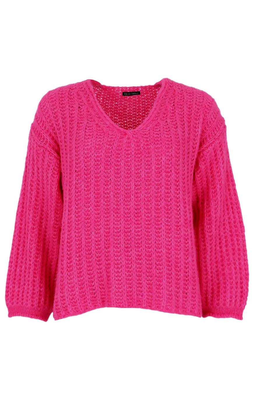 Black Colour Jumper - Tia - Pink