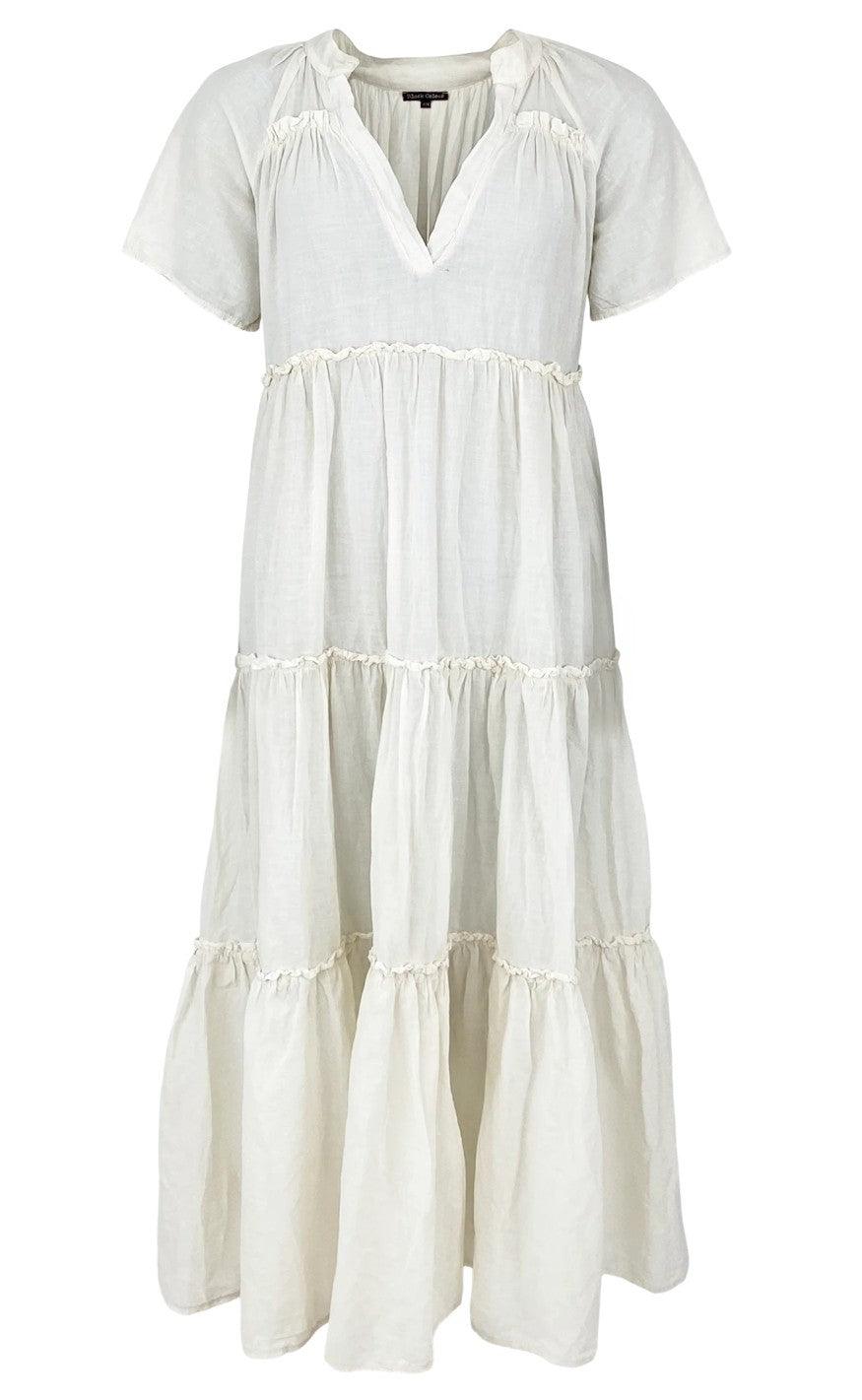 Black Colour Kjole - Adelaine - Off White