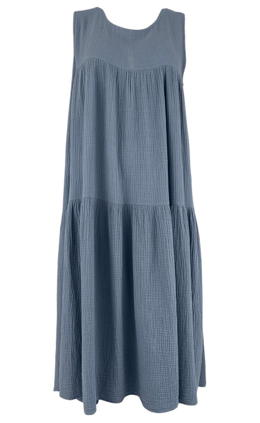 Black Colour Kjole - Dune Long - Light Blue