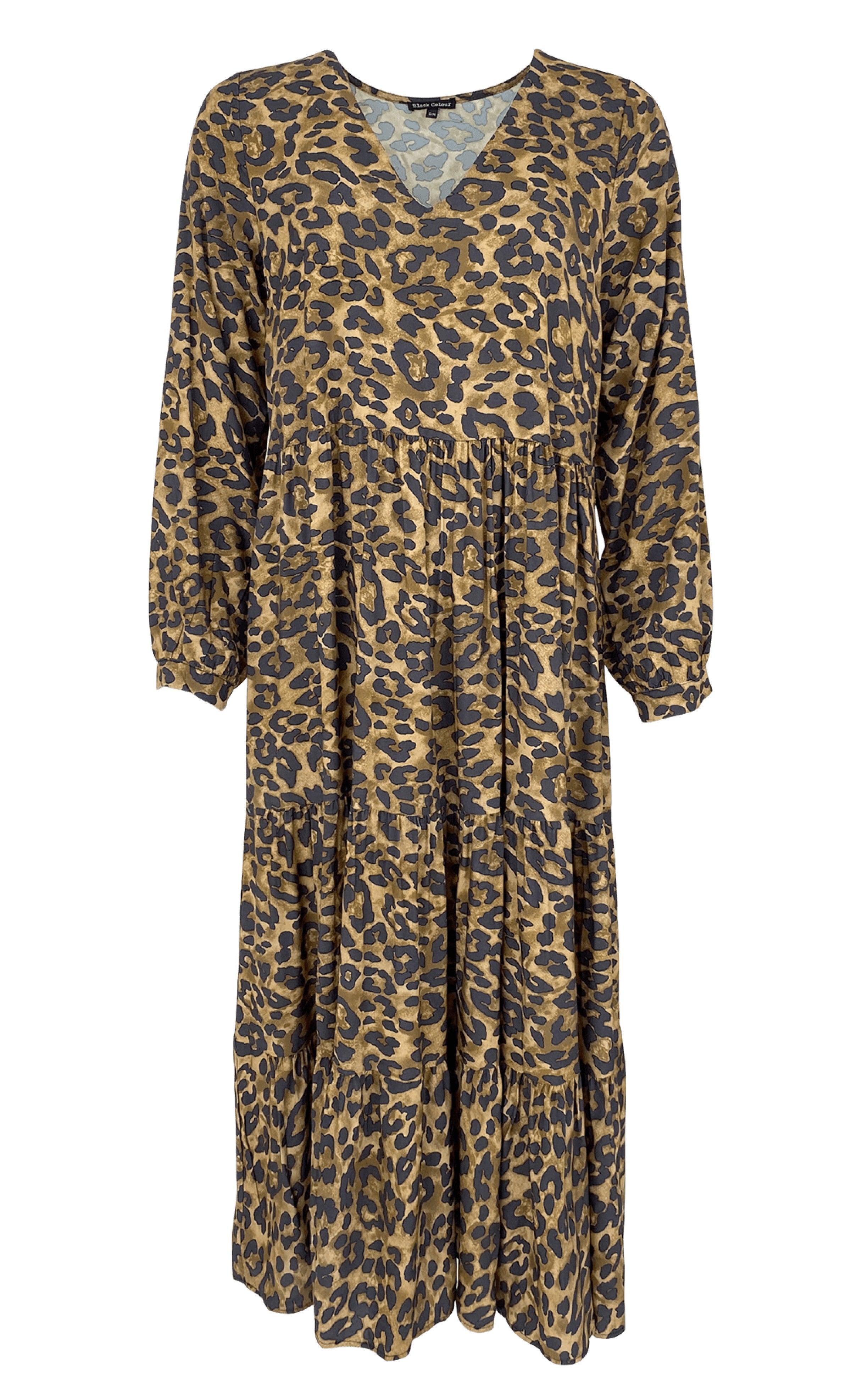 Black Colour Kjole - Ginny - Army Leo