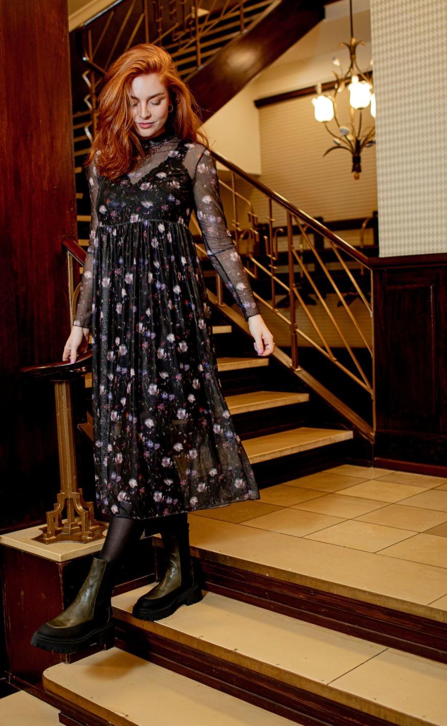 Black Colour Kjole - Goldie Tulle - Dark Tulip