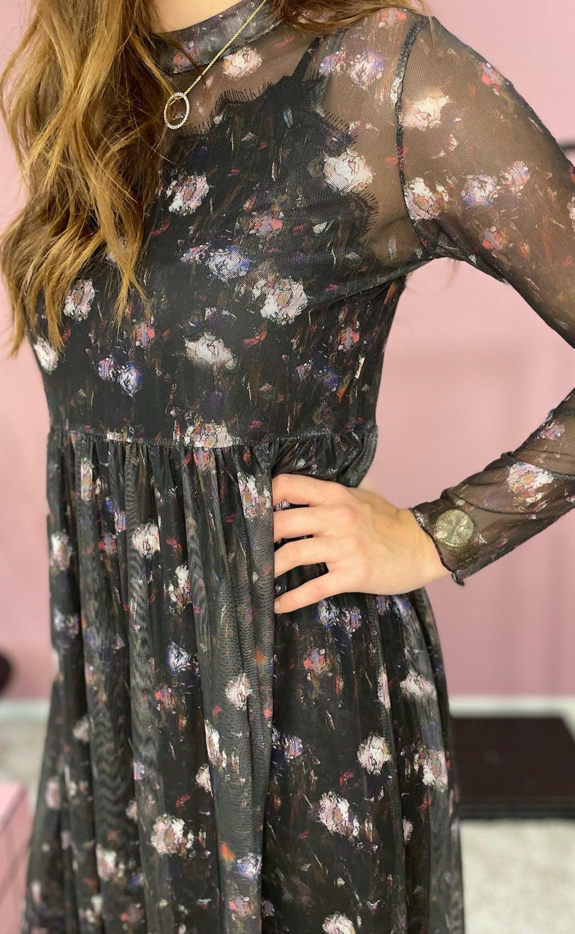 Black Colour Kjole - Goldie Tulle - Dark Tulip