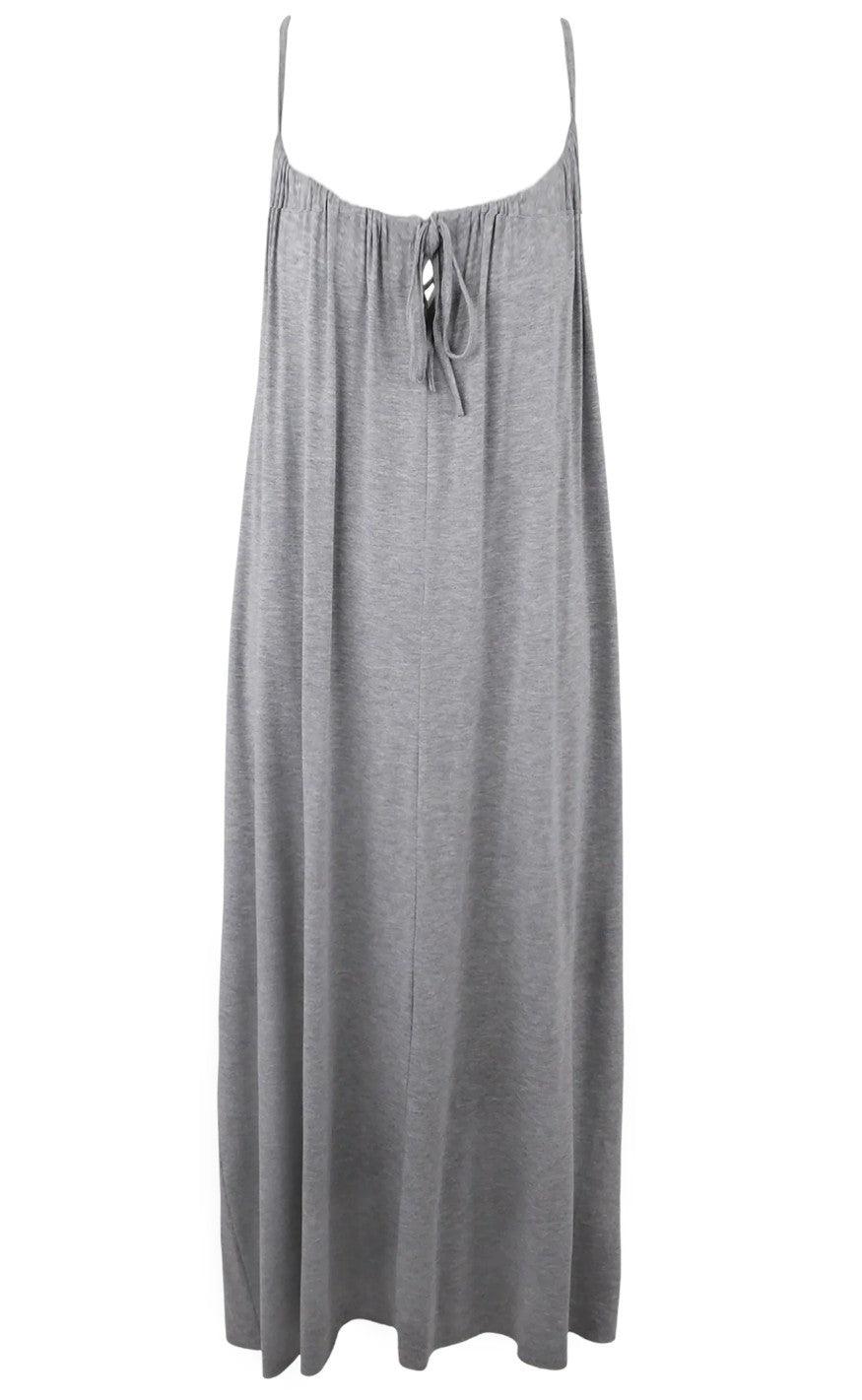 Black Colour Kjole - Jennifer Long Strap - Grey Melange