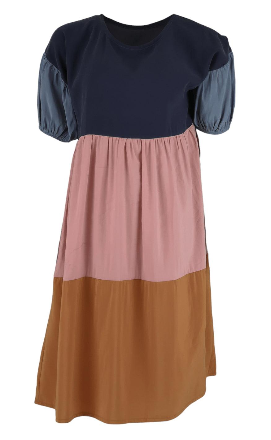 Black Colour Kjole - Kenza - Multi Colour