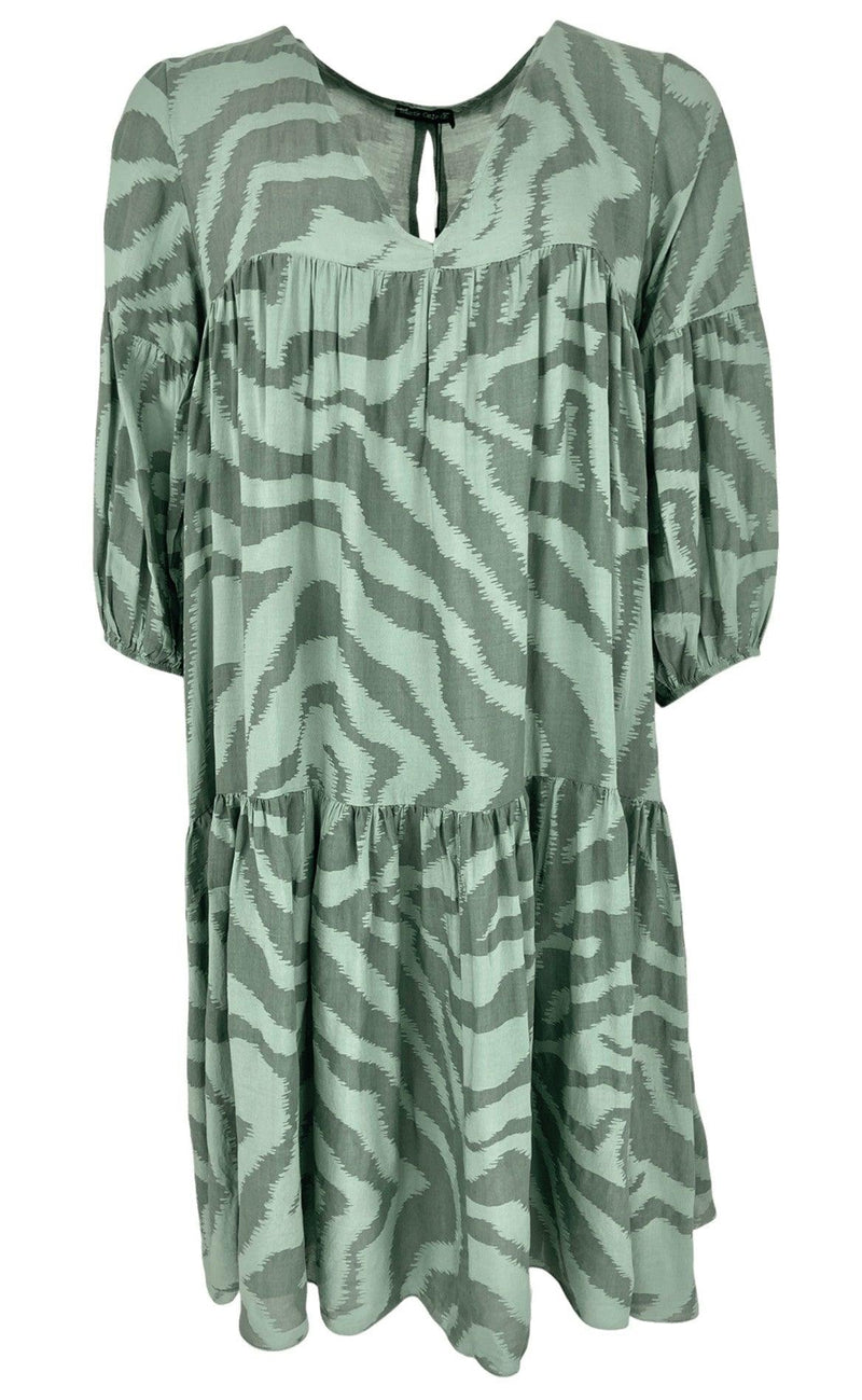 Black Colour Kjole - Lex Short Boho - Green Zebra