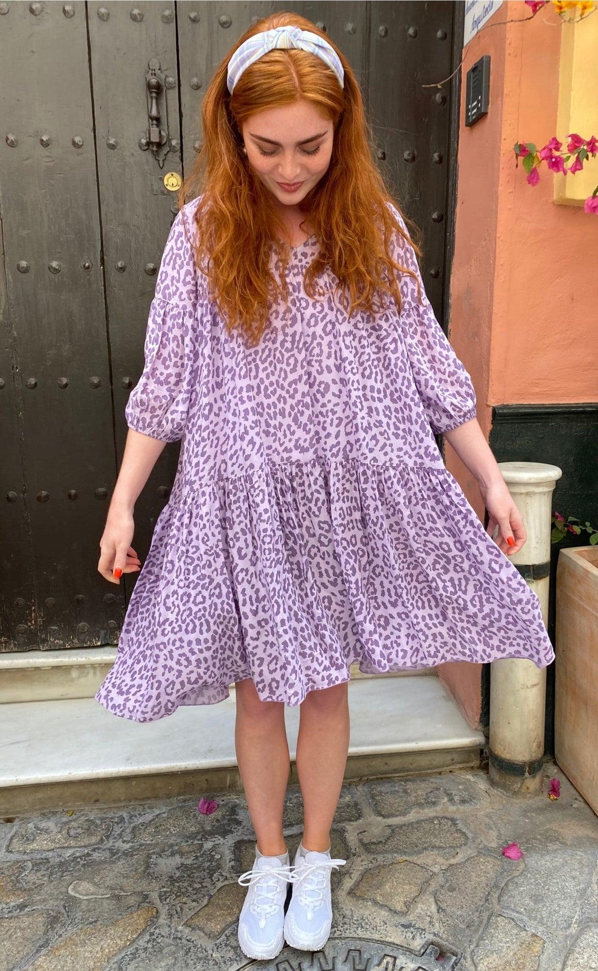 Black Colour Kjole - Lex Short Boho - Lavender Leo