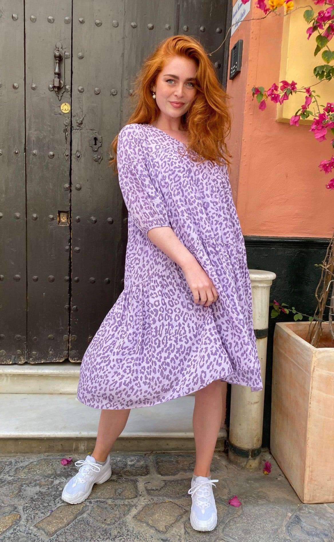 Black Colour Kjole - Lex Short Boho - Lavender Leo