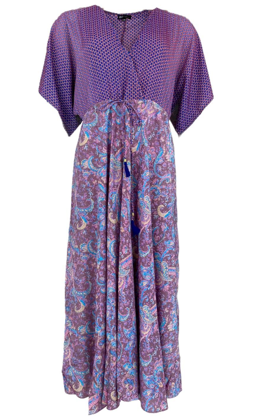 Black Colour Kjole - Luna Ella V-neck Mix - Pink