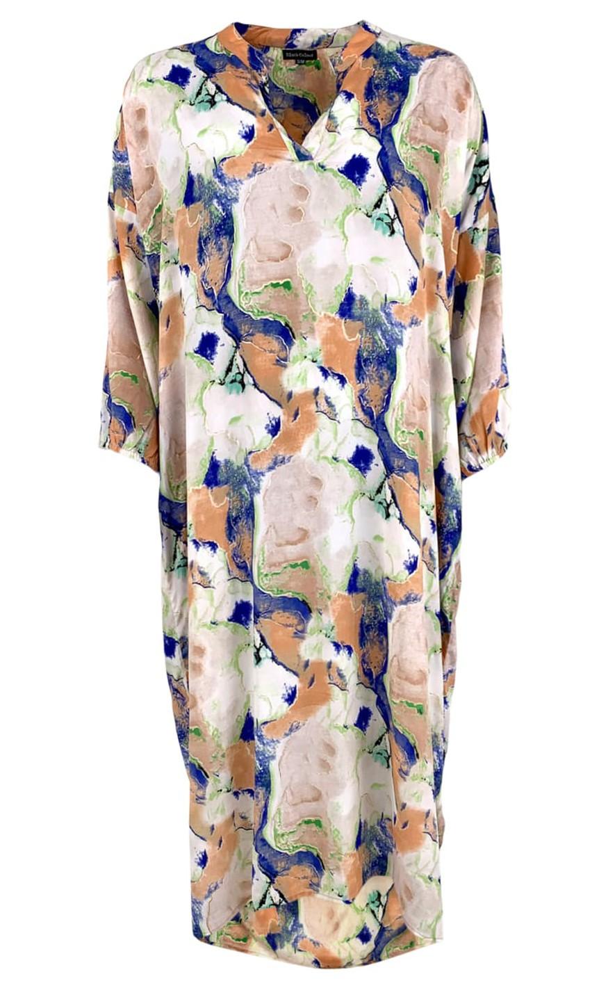 Black Colour Kjole - Luna Kaftan - Marble Peach
